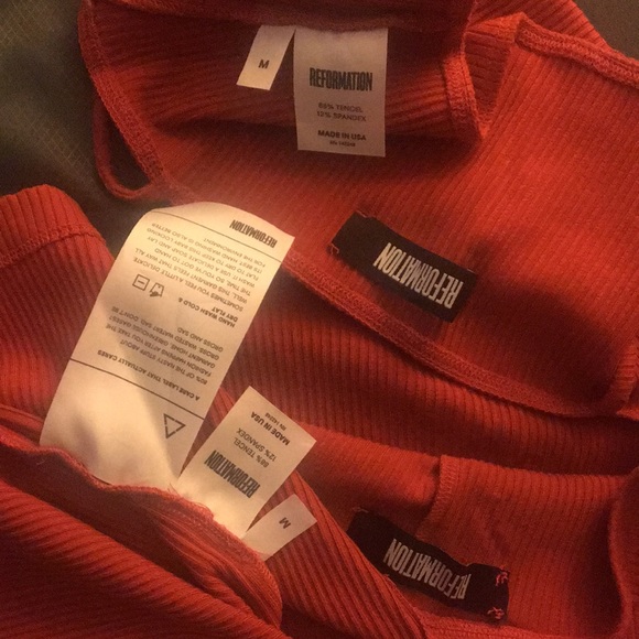 REFORMATION SET. Moss 2piece. Rustic/Orange Size M - Picture 8 of 8